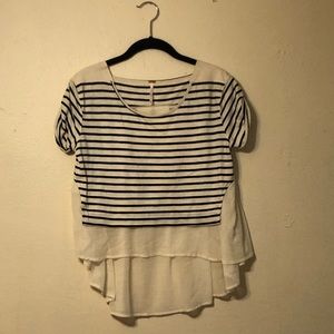 Free people striped flowy blouse